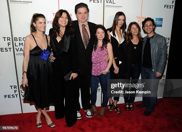 Actors Amanda Peet, Catherine Keener, Oliver Platt, Sarah Steele, Rebecca Hall, Nicole Holofcener and Thomas Ian Nicholas attend the premiere of...