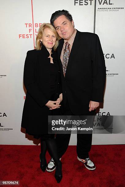Actor Oliver Platt and wife Camilla Platt attends the premiere of "Please Give" during the 2010 Tribeca Film Festival at the Tribeca Performing Arts...