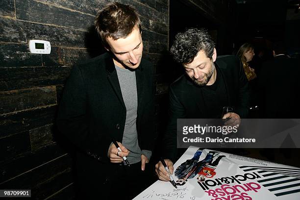 Actor Andy Serkis and director Mat Whitecross attend the TF, TFFV Party during the 2010 Tribeca Film Festival at The Smyth Hotel on April 27, 2010 in...