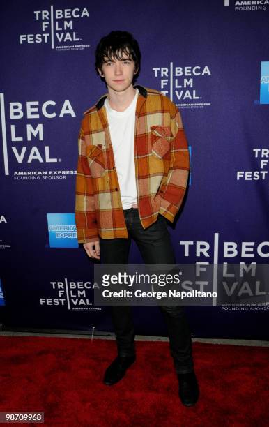 Liam Aiken attends the "The Killer Inside Me" premiere during the 9th Annual Tribeca Film Festival at the SVA Theater on April 27, 2010 in New York...
