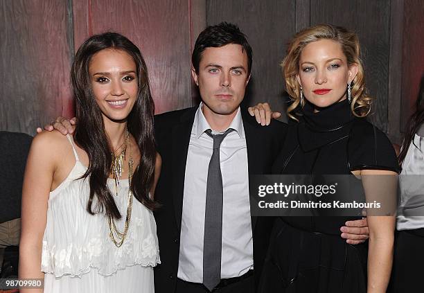 Jessica Alba, Casey Affleck and Kate Hudson attend the "The Killer Inside Me" premiere after party during the 9th Annual Tribeca Film Festival at...