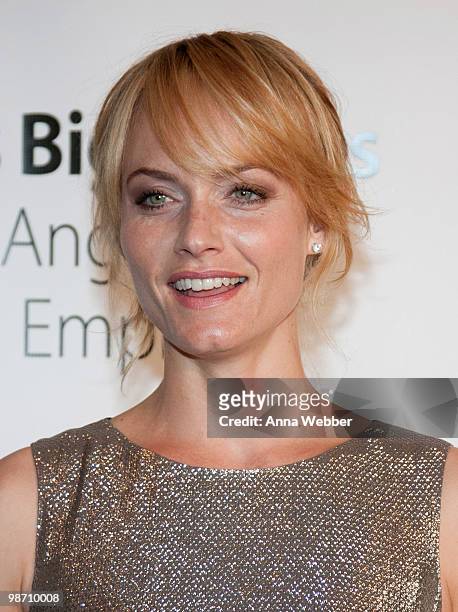 Model Amber Valletta arrives to the Accessories for Success Spring Luncheon and Fashion Show at the Beverly Hills Hotel on April 27, 2010 in Beverly...