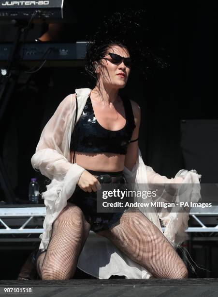 Jesse J performs on stage at the TRNSMT festival in Glasgow.