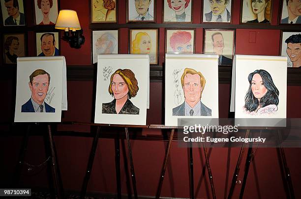 Atmosphere at the "God Of Carnage" cast caricature unveiling at Sardi's on April 27, 2010 in New York City.