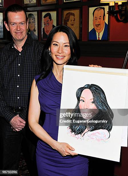 Lucy Liu attends the "God Of Carnage" cast caricature unveiling at Sardi's on April 27, 2010 in New York City.