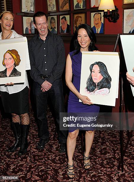 Lucy Liu attends the "God Of Carnage" cast caricature unveiling at Sardi's on April 27, 2010 in New York City.