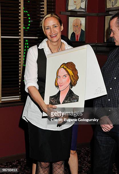 Janet McTeer attends the "God Of Carnage" cast caricature unveiling at Sardi's on April 27, 2010 in New York City.