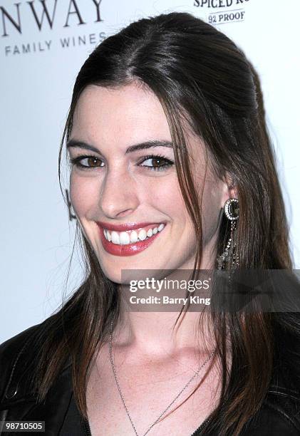 Actress Anne Hathaway arrives to the premiere of "Breaking Upwards" at the Silent Movie Theatre on April 8, 2010 in Los Angeles, California.