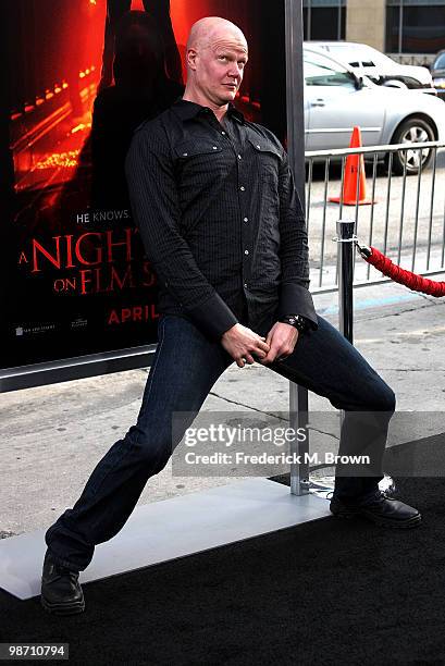 Actor Derek Mears attends the "Nightmare On Elm Street" film premiere at Grauman's Chinese Theatre on April 27, 2010 in Los Angeles, California.