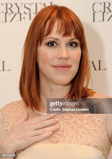 Actress/author Molly Ringwald attends the Molly Ringwald book launch hosted by Swarovski CRYSTALLIZED at Swarovski CRYSTALLIZED Concept Store on...