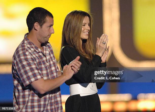 Adam Sandler and Kate Beckinsale present award for Best Performance