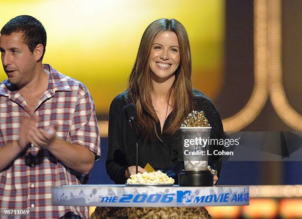 Adam Sandler and Kate Beckinsale present award for Best Performance