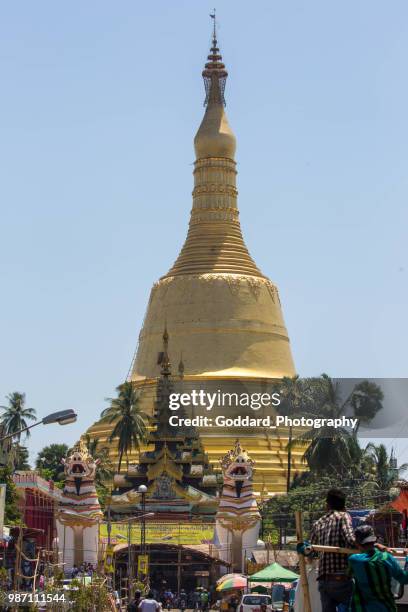 myanmar: shwemawdaw pagoda in bago - bago stock pictures, royalty-free photos & images