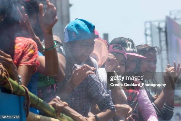 myanmar: thingyan water festival - bago stock pictures, royalty-free photos & images