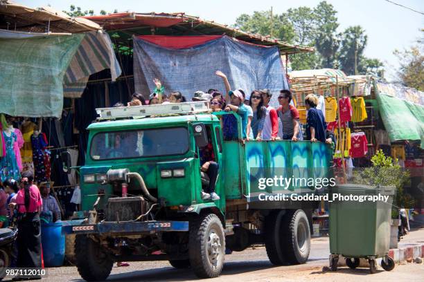 myanmar: thingyan water festival - bago stock pictures, royalty-free photos & images