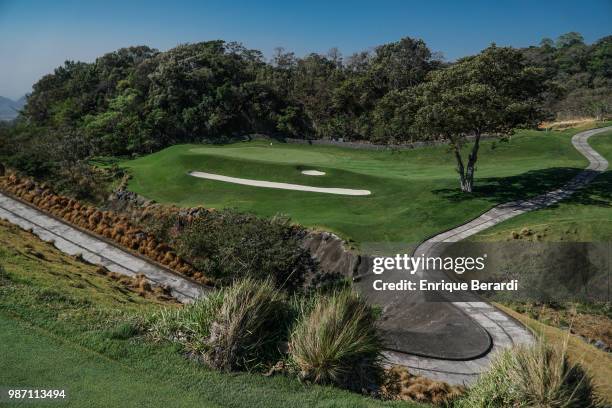 Course scenic of the ninth hole during practice for the PGA TOUR Latinoamérica Guatemala Stella Artois Open at La Reunion Golf Resort - Fuego Maya on...