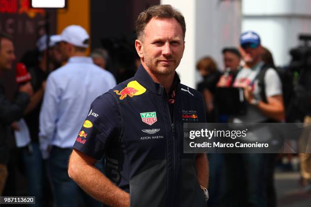 Red Bull Racing Team Principal Christian Horner in the paddock during the Formula One Grand Prix of Austria.