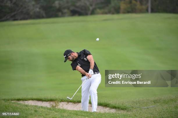 Skyler Finnell of the U.S hits from the 14th fairway during the final round of the PGA TOUR Latinoamérica Guatemala Stella Artois Open at La Reunion...