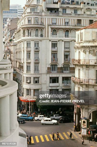 Un immeuble d'habitation construit à Alger par des Français photographié en avril 1975. AFP PHOTO JEAN-PIERRE PREVEL