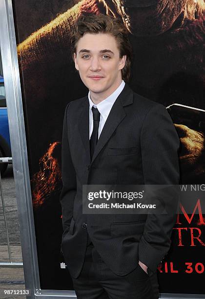 Actor Kyle Gallner attends the Los Angeles Premiere of 'A Nightmare On Elm Street' at Grauman's Chinese Theatre on April 27, 2010 in Hollywood,...
