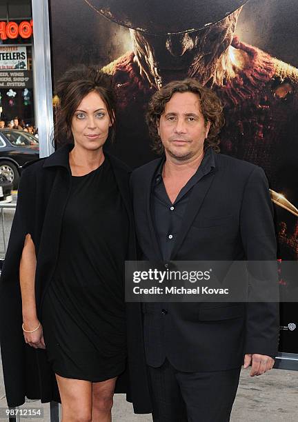 Director Samuel Bayer and guest arrive at the Los Angeles Premiere of 'A Nightmare On Elm Street' at Grauman's Chinese Theatre on April 27, 2010 in...