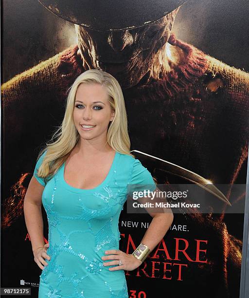 Actress Kendra Wilkinson attends the Los Angeles Premiere of 'A Nightmare On Elm Street' at Grauman's Chinese Theatre on April 27, 2010 in Hollywood,...