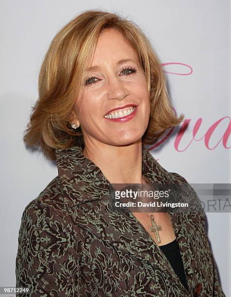 Actress Felicity Huffman attends the launch of Eva Longoria Parker's fragrance "Eva by Eva Longoria" at Beso on April 27, 2010 in Los Angeles,...