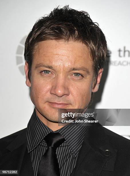 Actor Jeremy Renner arrives to the Charlize Theron Africa Outreach Project Dinner hosted by Dior and Vogue at Soho House on April 27, 2010 in West...