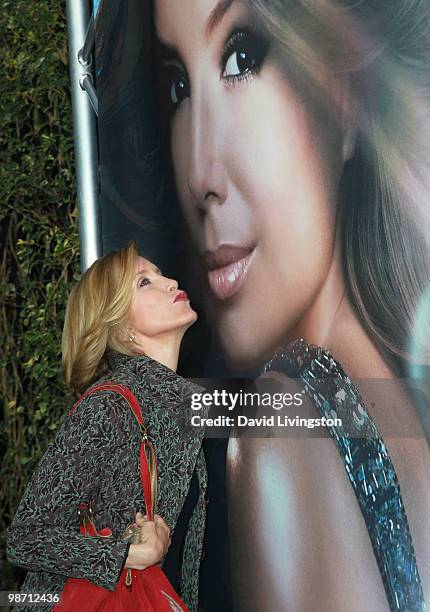 Actress Felicity Huffman attends the launch of Eva Longoria Parker's fragrance "Eva by Eva Longoria" at Beso on April 27, 2010 in Los Angeles,...