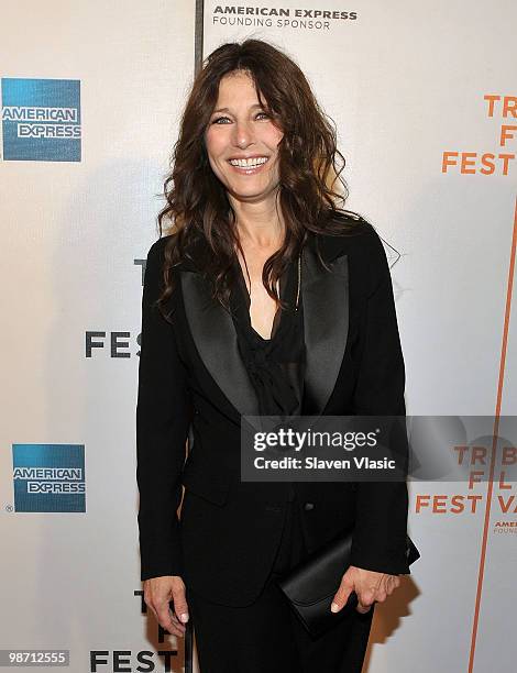 Actress Catherine Keener attends the "Please Give" premiere during the 9th Annual Tribeca Film Festival>> at the Tribeca Performing Arts Center on...