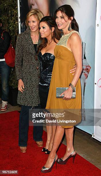Actresses Felicity Huffman, Eva Longoria Parker and Teri Hatcher attend the launch of Longoria Parker's fragrance "Eva by Eva Longoria" at Beso on...