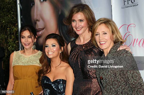 Actresses Teri Hatcher, Eva Longoria Parker, Brenda Strong and Felicity Huffman attend the launch of Longoria Parker's fragrance "Eva by Eva...