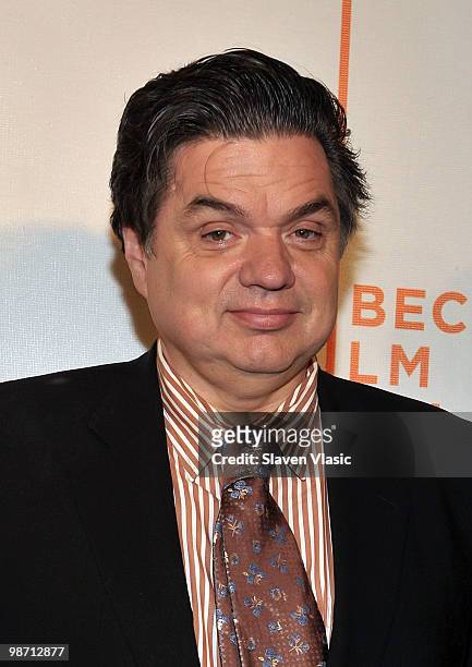 Actor Oliver Platt attends the "Please Give" premiere during the 9th Annual Tribeca Film Festival at the Tribeca Performing Arts Center on April 27,...