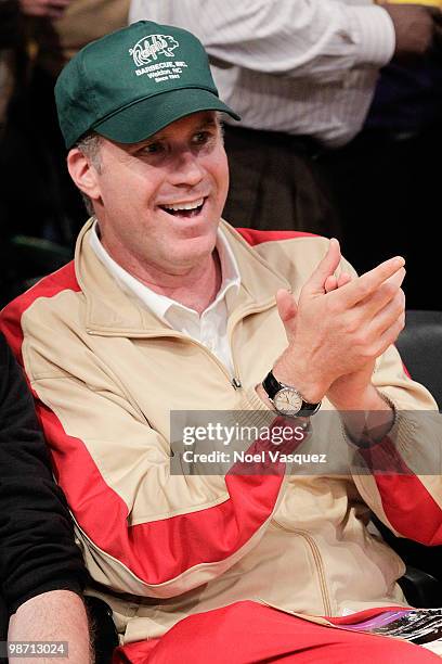 Will Ferrell attends a game between the Oklahoma City Thunder and the Los Angeles Lakers at Staples Center on April 27, 2010 in Los Angeles,...