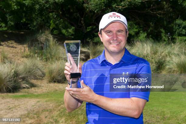 Winner of the English PGA Championship Matthew Cort of Beedles Lake Golf Club poses for a picture at Saunton Golf Club, West Course on June 29, 2018...