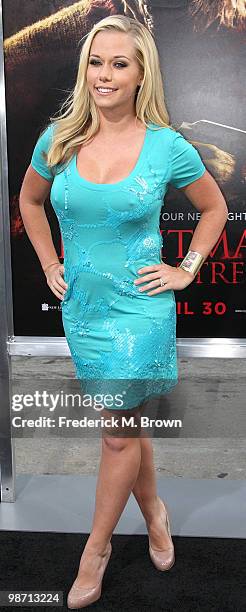 Actress Kendra Wilkinson attends the "Nightmare On Elm Street" film premiere at Grauman's Chinese Theatre on April 27, 2010 in Los Angeles,...