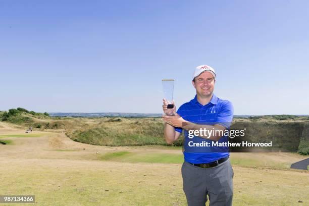 Winner of the English PGA Championship Matthew Cort of Beedles Lake Golf Club poses for a picture at Saunton Golf Club, West Course on June 29, 2018...