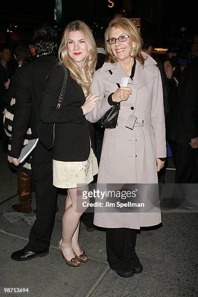 Lily Rabe and Actress Jill Clayburgh attend the opening night of "Enron" on Broadway at the Broadhurst Theatre on April 27, 2010 in New York City.