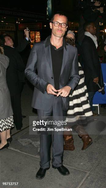 Actor Guy Pearce attends the opening night of "Enron" on Broadway at the Broadhurst Theatre on April 27, 2010 in New York City.