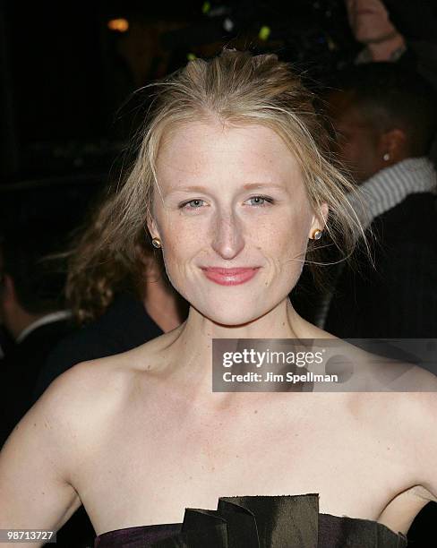 Actress Mamie Gummer attends the opening night of "Enron" on Broadway at the Broadhurst Theatre on April 27, 2010 in New York City.