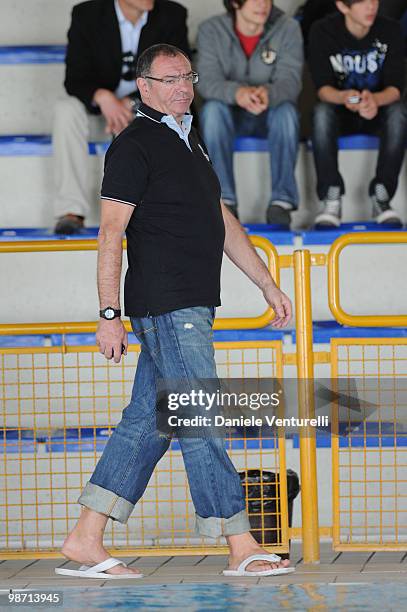 Stefano Morini training at the Reggio Emilia pool on March 30, 2010 in Reggio nell'Emilia, Italy.