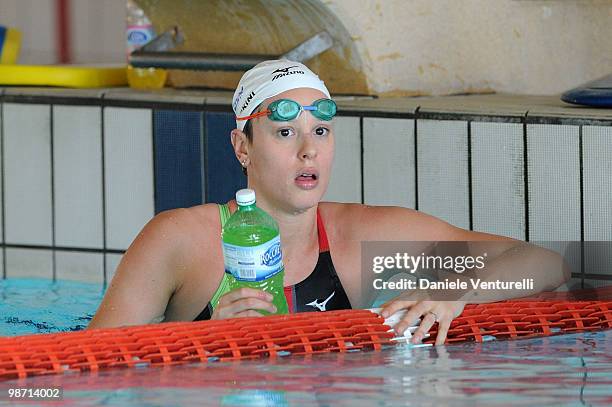 Stefano Morini training at the Reggio Emilia pool on March 30, 2010 in Reggio nell'Emilia, Italy.