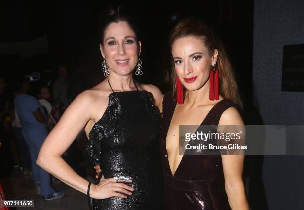 Stephanie J. Block and Teal Wicks pose at the Opening Night Paty for 'The Cher Show' Pre-Broadway Premiere at Hotel Allegro on June 28, 2018 in...