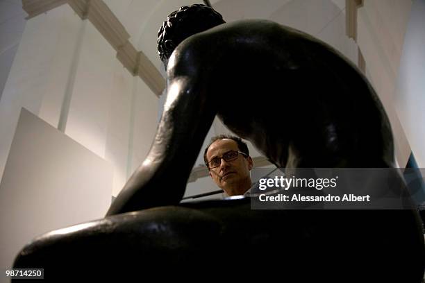 The director Pappi Corsicato visit the Archaeological National Museum on December 11, 2008 in Naples, Italy.