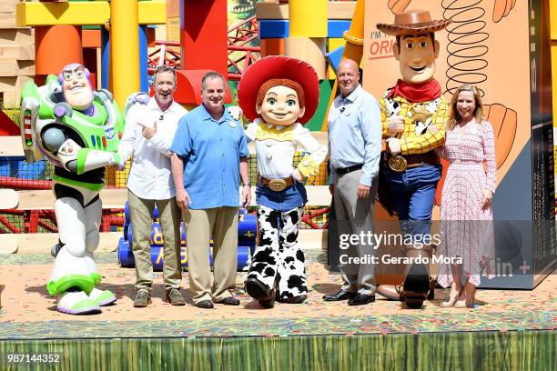 Actor Tim Allen, Walt Disney World Resort President George A. Kalogridis, Disney Parks Chairman Robert A. Chapek and Disney Parks Western Region...