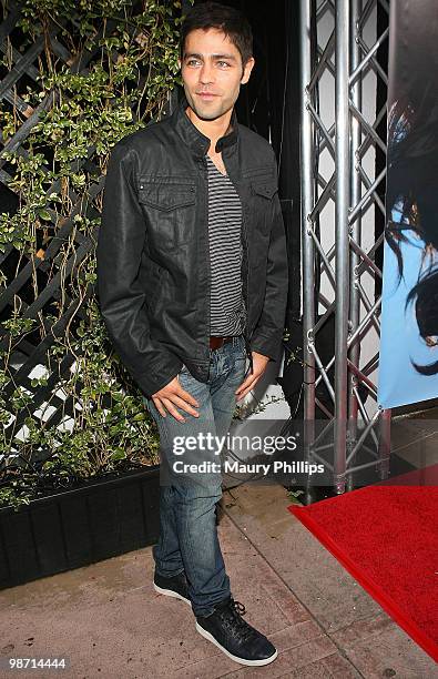 Actor Adrian Grenier arrives at Eva Longoria Parker's Fragrance Launch Event at Beso on April 27, 2010 in Hollywood, California.