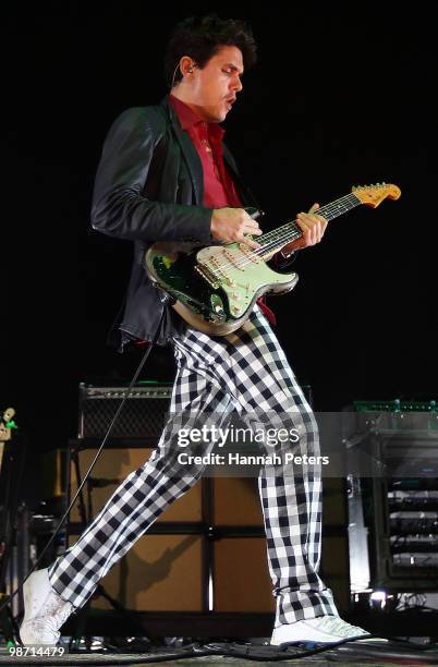 John Mayer performs on stage at Vector Arena on April 28, 2010 in Auckland, New Zealand.