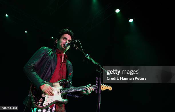 John Mayer performs on stage at Vector Arena on April 28, 2010 in Auckland, New Zealand.