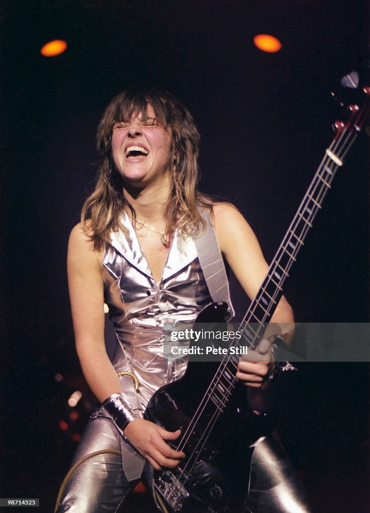Suzi Quatro Performs At Hammersmith Odeon In 1978