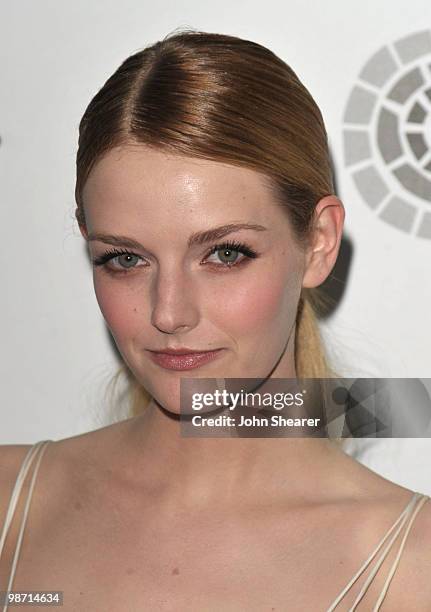 Actress Lydia Hearst arrives to the Charlize Theron Africa Outreach Project Dinner hosted by Dior and Vogue at Soho House on April 27, 2010 in West...